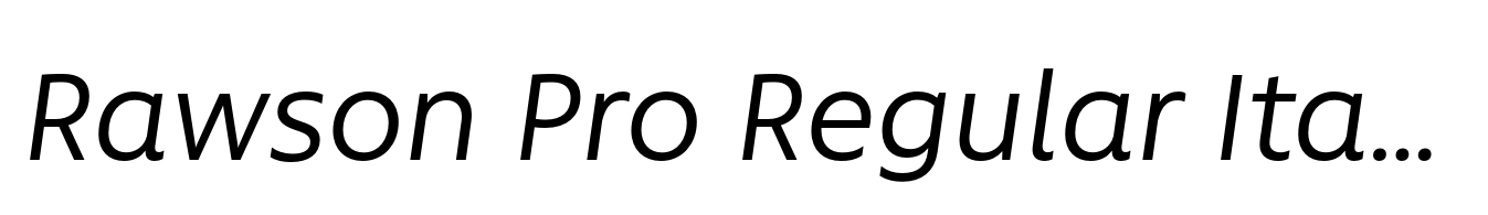 Rawson Pro Regular Italic